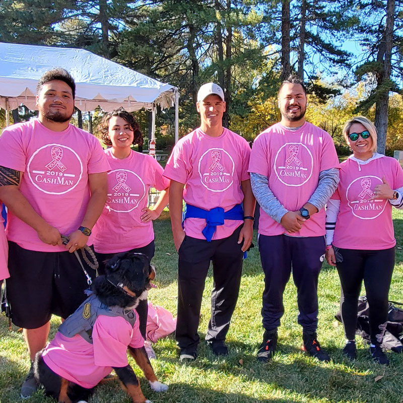 CashMan team at the walk for breast cancer event