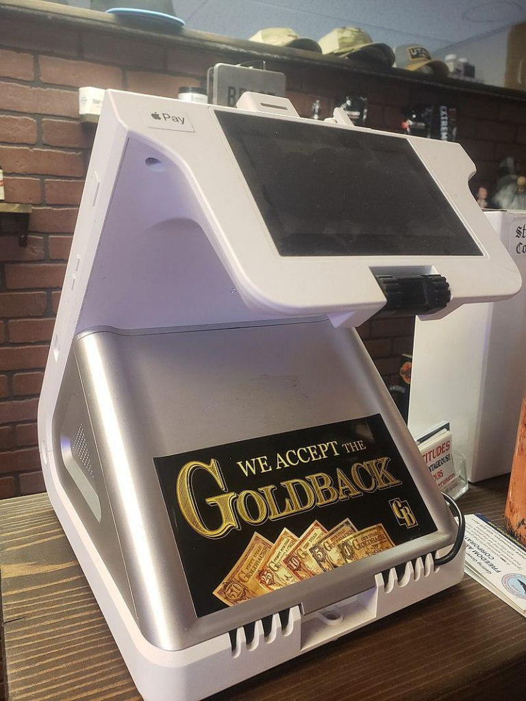 Kiosk accepting Goldbacks